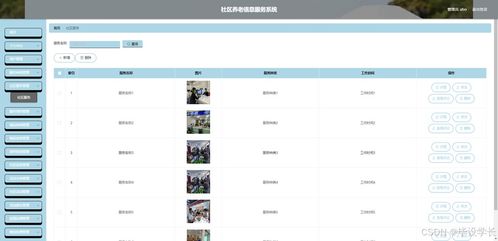基于Java的社区养老信息服务系统 设计、实现与集成服务